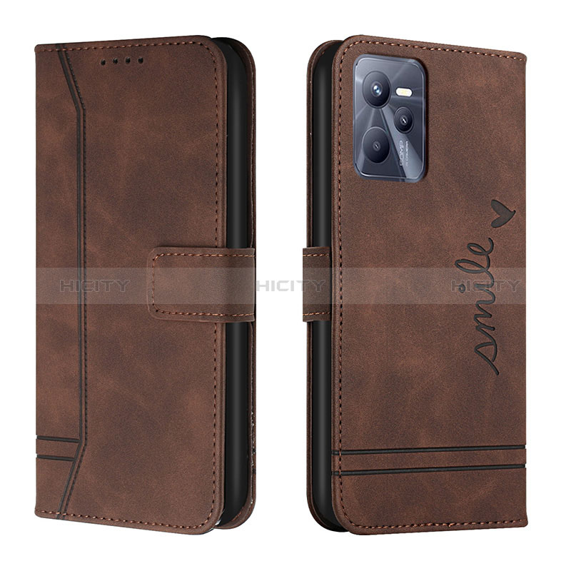 Funda de Cuero Cartera con Soporte Carcasa H01X para Realme C35