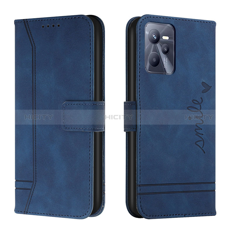 Funda de Cuero Cartera con Soporte Carcasa H01X para Realme C35