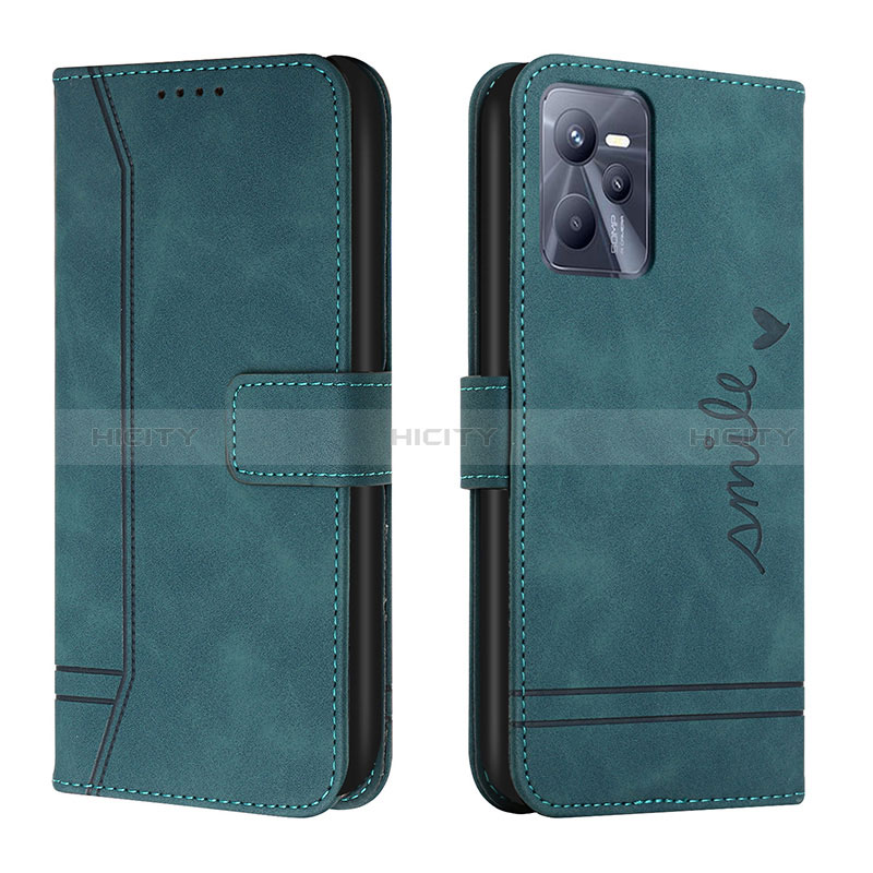 Funda de Cuero Cartera con Soporte Carcasa H01X para Realme C35