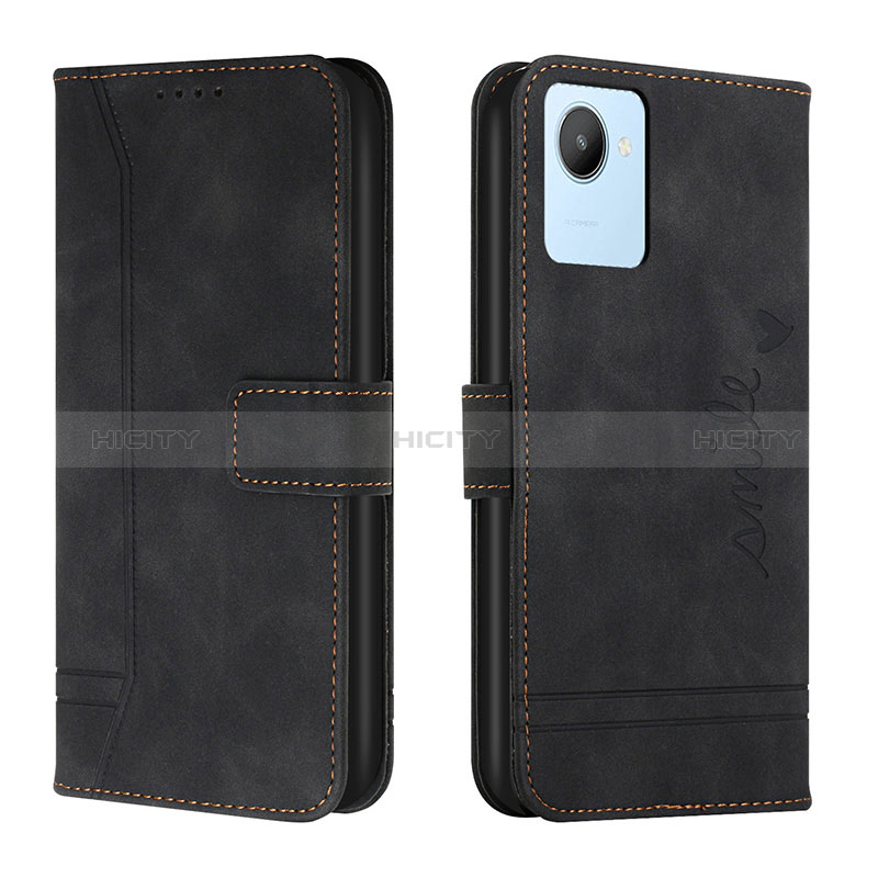 Funda de Cuero Cartera con Soporte Carcasa H01X para Realme Narzo 50i Prime Negro