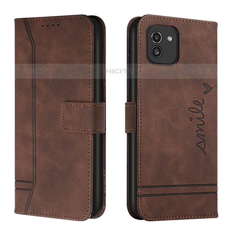 Funda de Cuero Cartera con Soporte Carcasa H01X para Samsung Galaxy A03