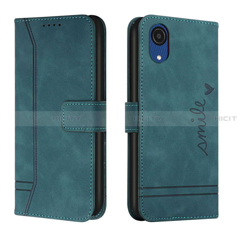 Funda de Cuero Cartera con Soporte Carcasa H01X para Samsung Galaxy A03 Core Verde