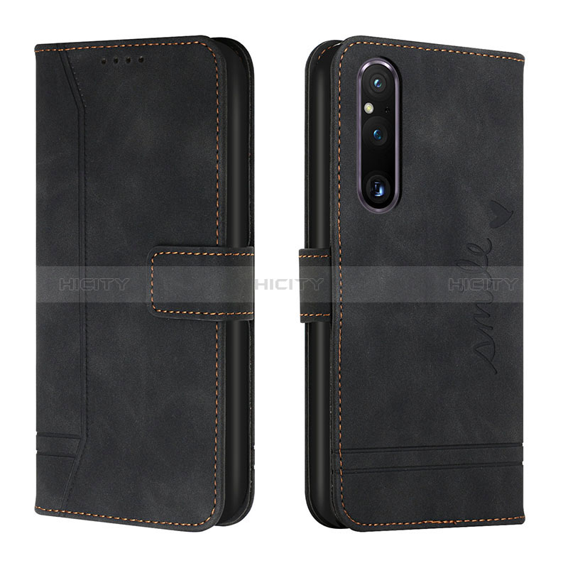 Funda de Cuero Cartera con Soporte Carcasa H01X para Sony Xperia 1 V