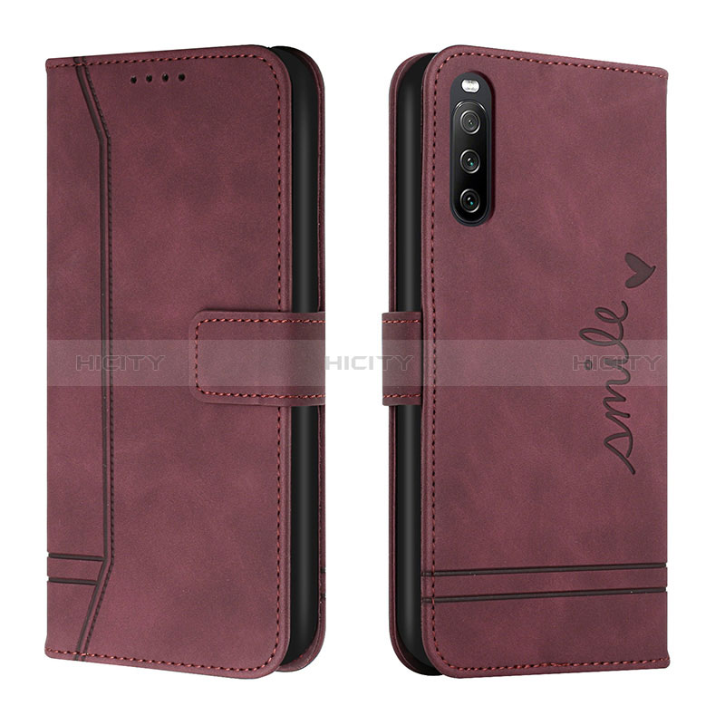 Funda de Cuero Cartera con Soporte Carcasa H01X para Sony Xperia 10 IV