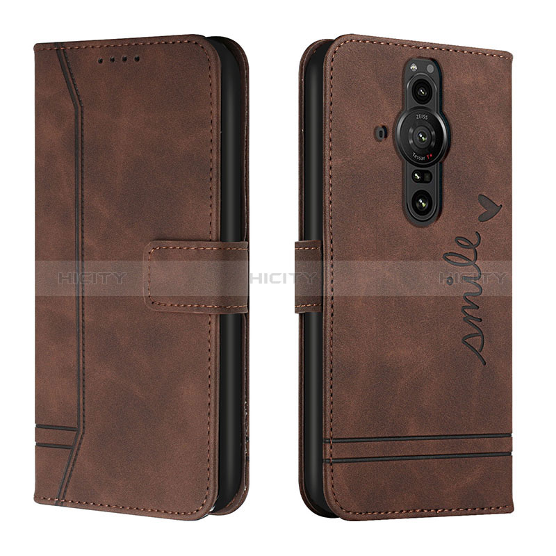 Funda de Cuero Cartera con Soporte Carcasa H01X para Sony Xperia PRO-I