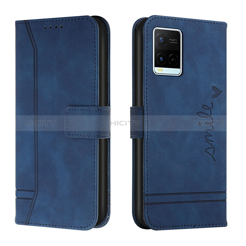 Funda de Cuero Cartera con Soporte Carcasa H01X para Vivo Y21a