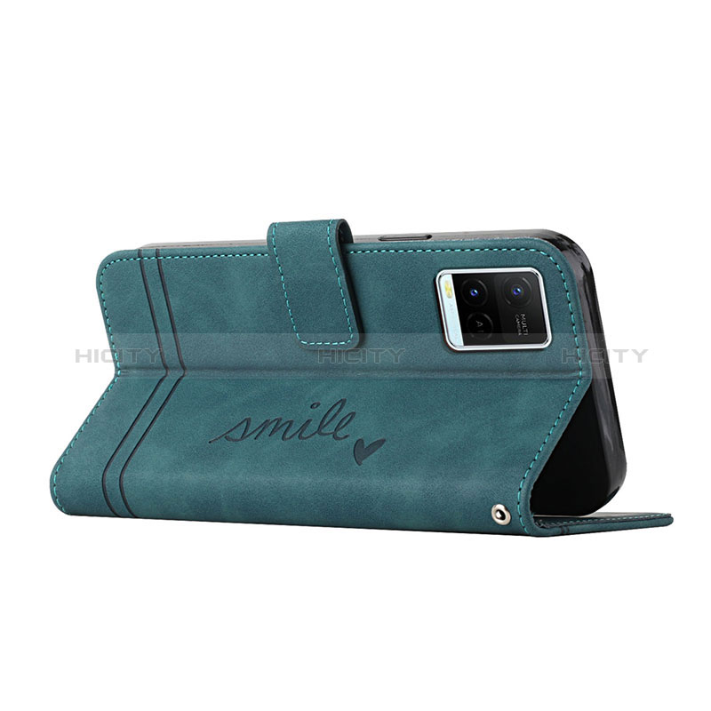 Funda de Cuero Cartera con Soporte Carcasa H01X para Vivo Y21G