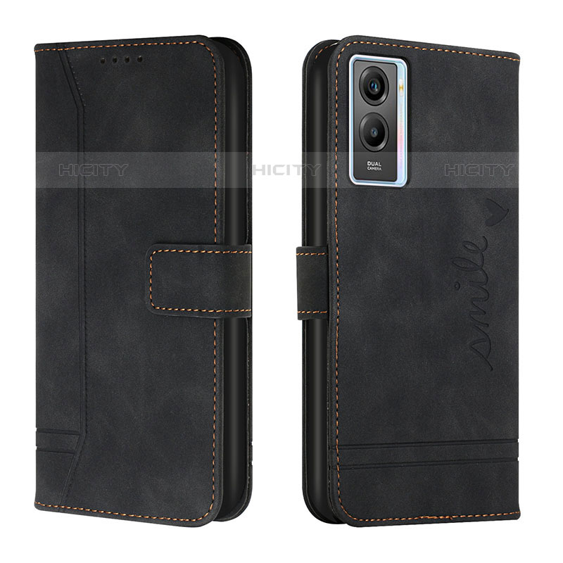 Funda de Cuero Cartera con Soporte Carcasa H01X para Vivo Y55s (2021) Negro