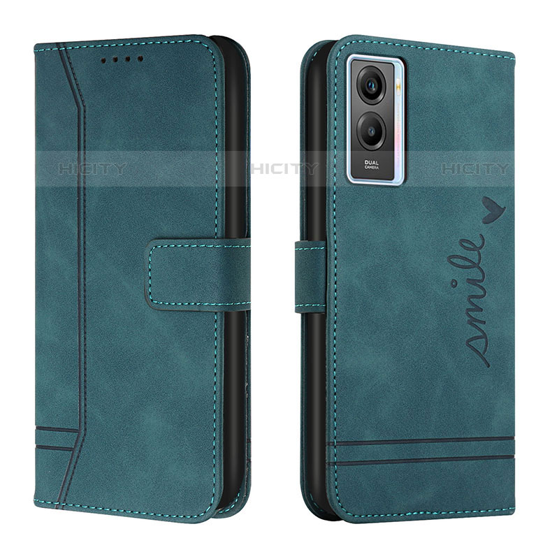 Funda de Cuero Cartera con Soporte Carcasa H01X para Vivo Y55s (2021) Verde