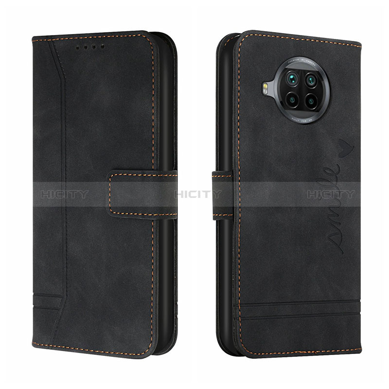 Funda de Cuero Cartera con Soporte Carcasa H01X para Xiaomi Mi 10i 5G Negro