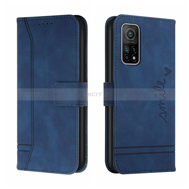 Funda de Cuero Cartera con Soporte Carcasa H01X para Xiaomi Mi 10T 5G Azul