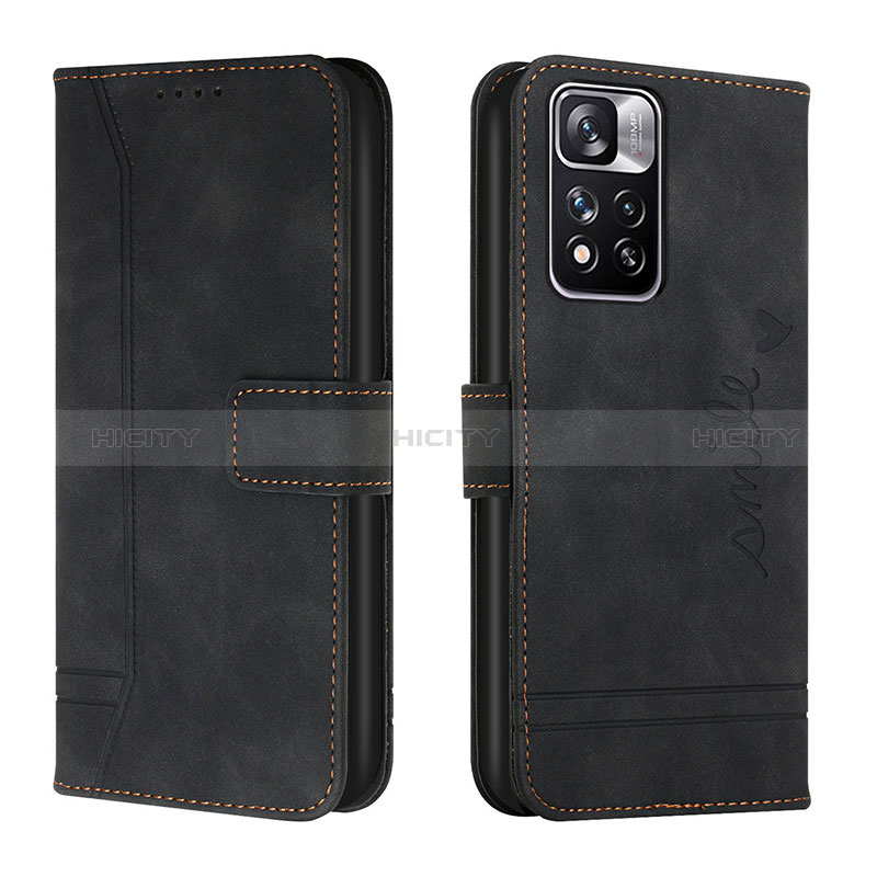 Funda de Cuero Cartera con Soporte Carcasa H01X para Xiaomi Mi 11i 5G (2022) Negro