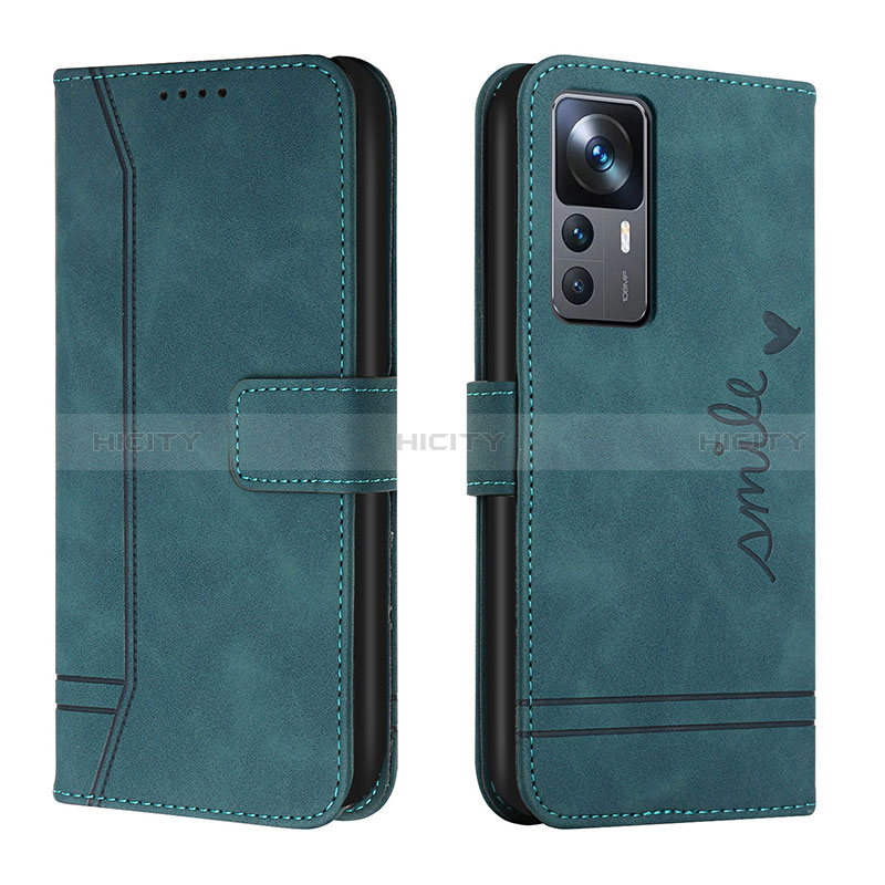 Funda de Cuero Cartera con Soporte Carcasa H01X para Xiaomi Mi 12T Pro 5G Verde