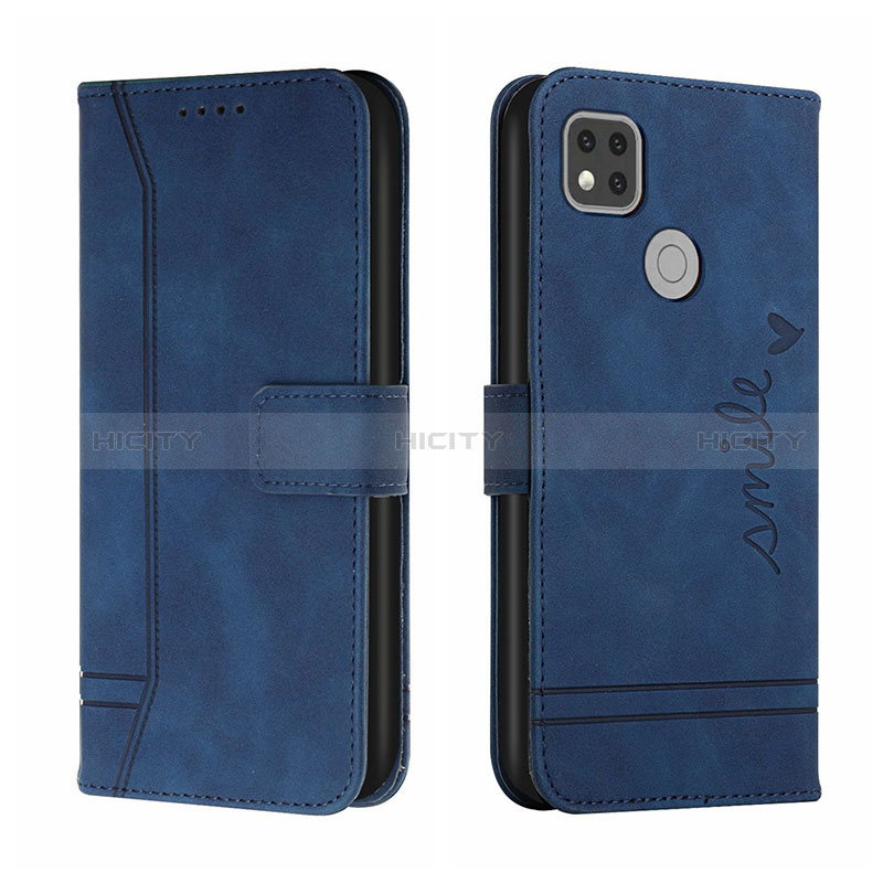 Funda de Cuero Cartera con Soporte Carcasa H01X para Xiaomi POCO C31 Azul