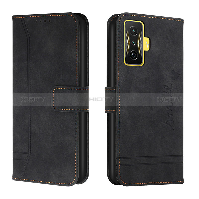 Funda de Cuero Cartera con Soporte Carcasa H01X para Xiaomi Poco F4 GT 5G Negro