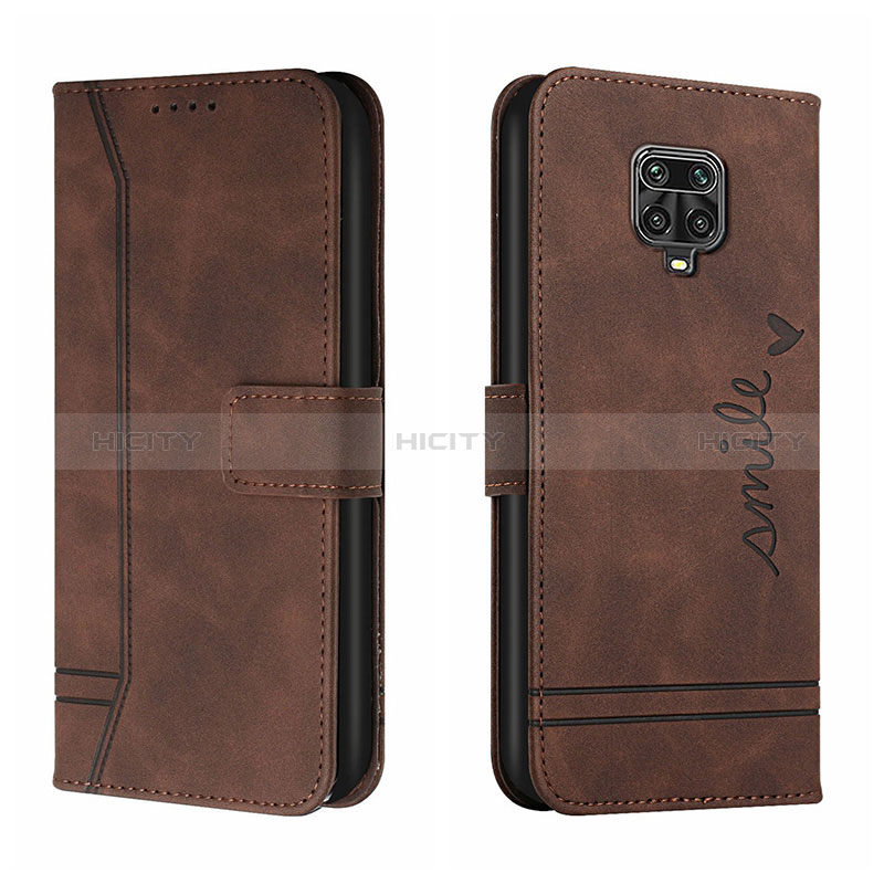 Funda de Cuero Cartera con Soporte Carcasa H01X para Xiaomi Poco M2 Pro Marron