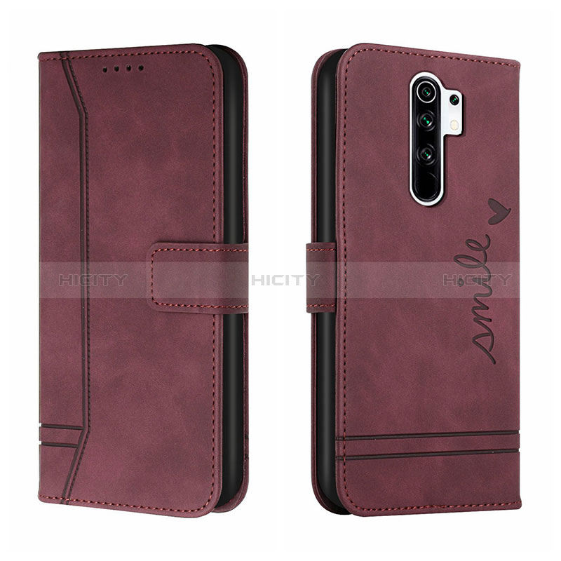 Funda de Cuero Cartera con Soporte Carcasa H01X para Xiaomi Poco M2 Rojo