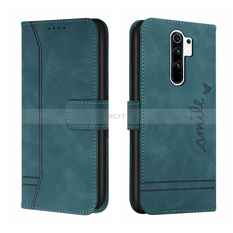 Funda de Cuero Cartera con Soporte Carcasa H01X para Xiaomi Redmi 9 Prime India Verde