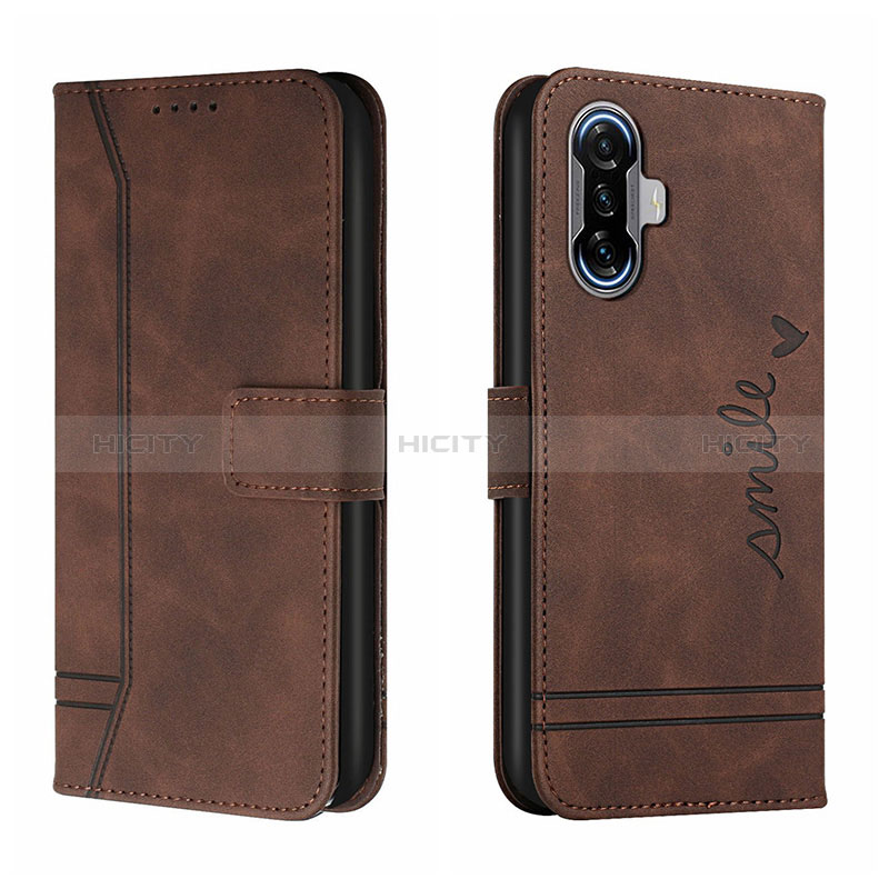 Funda de Cuero Cartera con Soporte Carcasa H01X para Xiaomi Redmi K40 Gaming 5G Marron