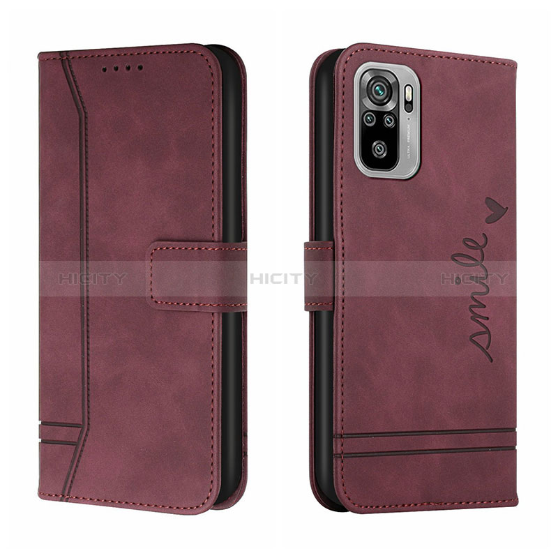 Funda de Cuero Cartera con Soporte Carcasa H01X para Xiaomi Redmi Note 11 SE India 4G Rojo