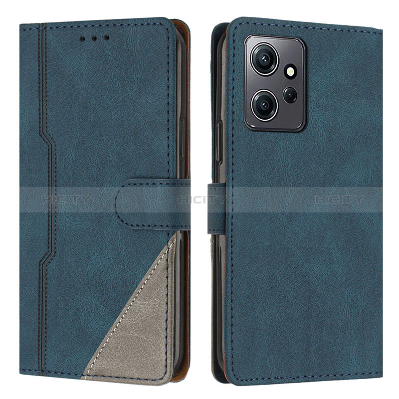 Funda de Cuero Cartera con Soporte Carcasa H01X para Xiaomi Redmi Note 12 4G Azul