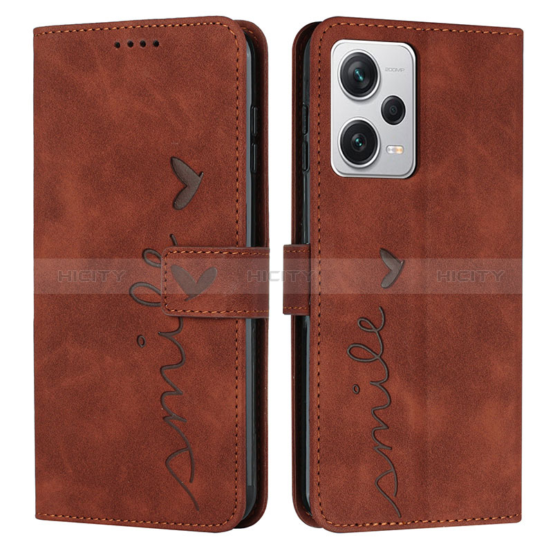 Funda de Cuero Cartera con Soporte Carcasa H01X para Xiaomi Redmi Note 12 Explorer Marron