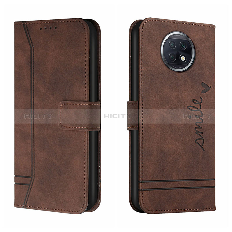 Funda de Cuero Cartera con Soporte Carcasa H01X para Xiaomi Redmi Note 9T 5G Marron