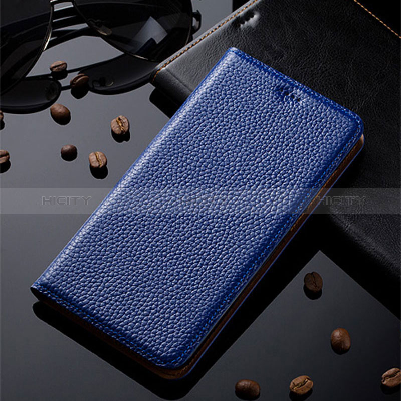 Funda de Cuero Cartera con Soporte Carcasa H02P para Apple iPhone 11 Azul