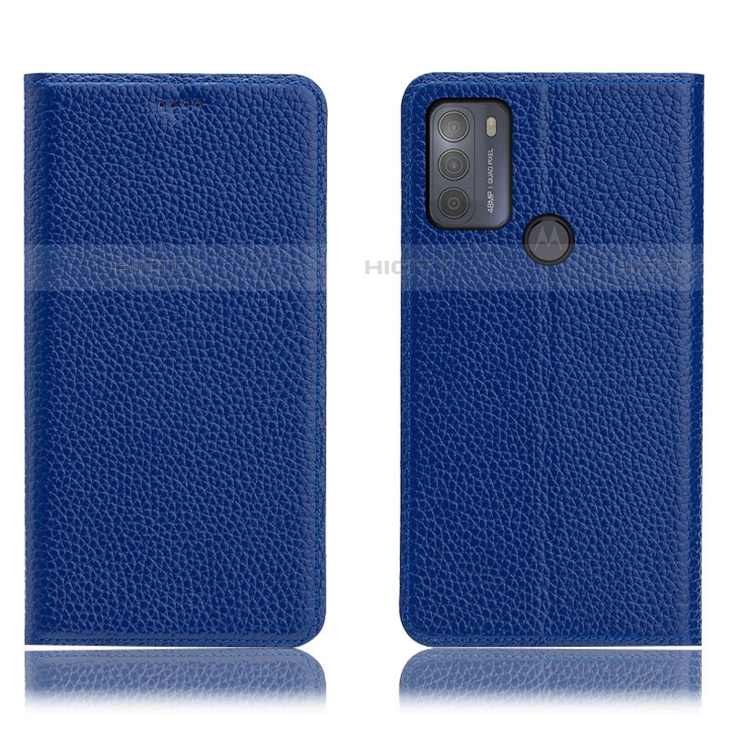 Funda de Cuero Cartera con Soporte Carcasa H02P para Motorola Moto G50