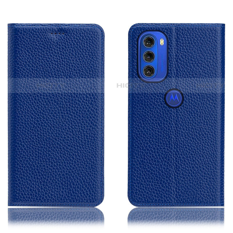 Funda de Cuero Cartera con Soporte Carcasa H02P para Motorola Moto G51 5G