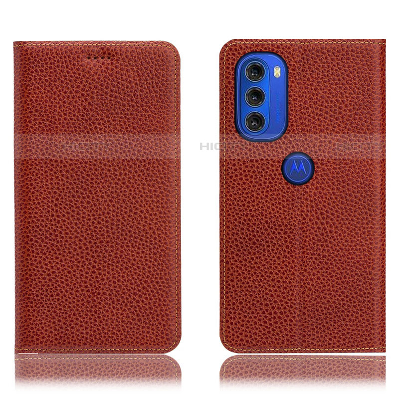 Funda de Cuero Cartera con Soporte Carcasa H02P para Motorola Moto G51 5G