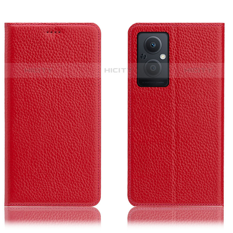 Funda de Cuero Cartera con Soporte Carcasa H02P para OnePlus Nord N20 5G Rojo