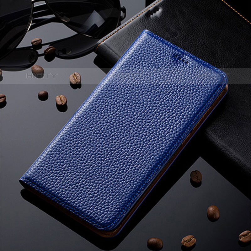 Funda de Cuero Cartera con Soporte Carcasa H02P para Oppo A11s Azul