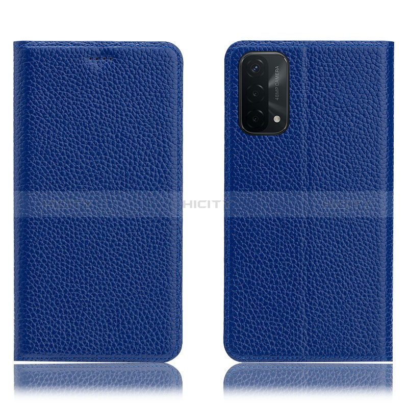 Funda de Cuero Cartera con Soporte Carcasa H02P para Oppo A54 5G