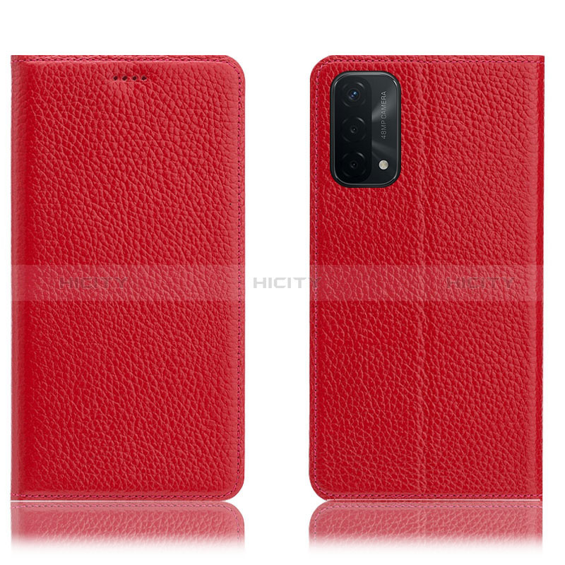 Funda de Cuero Cartera con Soporte Carcasa H02P para Oppo A54 5G