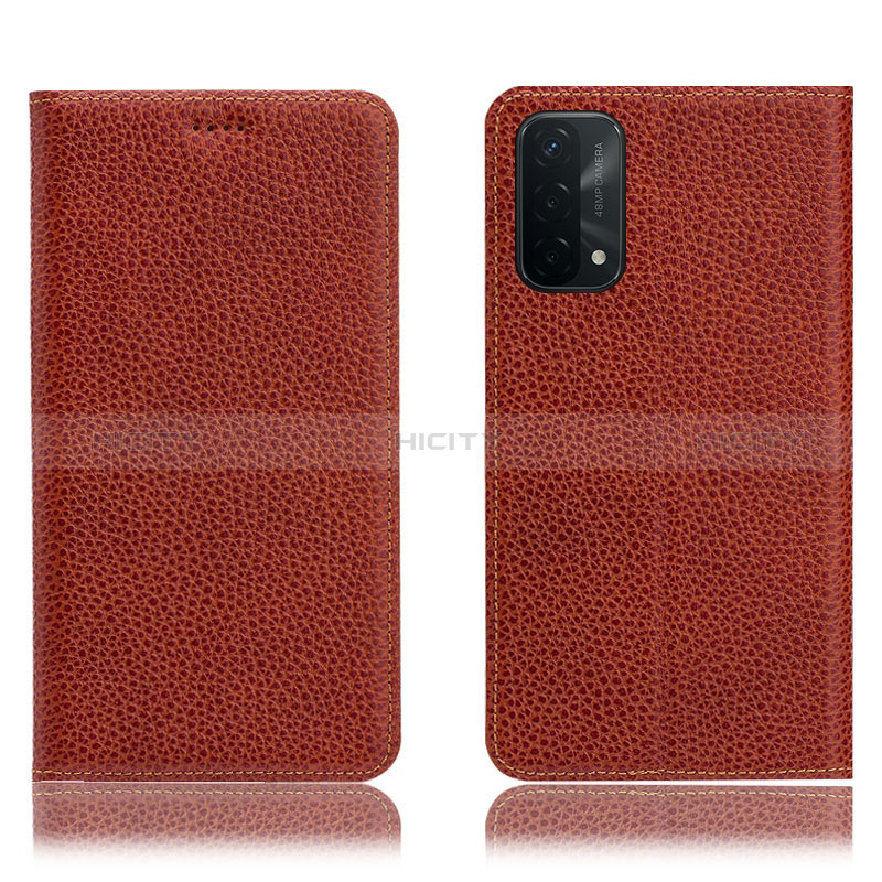 Funda de Cuero Cartera con Soporte Carcasa H02P para Oppo A74 5G