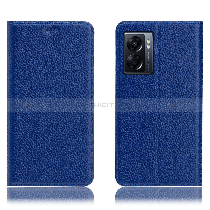 Funda de Cuero Cartera con Soporte Carcasa H02P para Oppo A77 5G