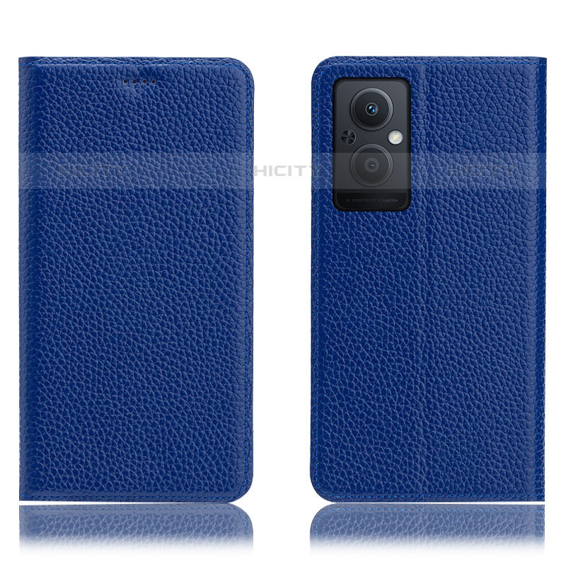 Funda de Cuero Cartera con Soporte Carcasa H02P para Oppo F21 Pro 5G Azul