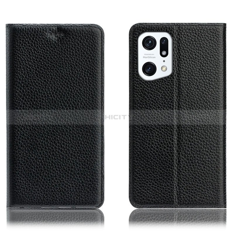 Funda de Cuero Cartera con Soporte Carcasa H02P para Oppo Find X5 5G