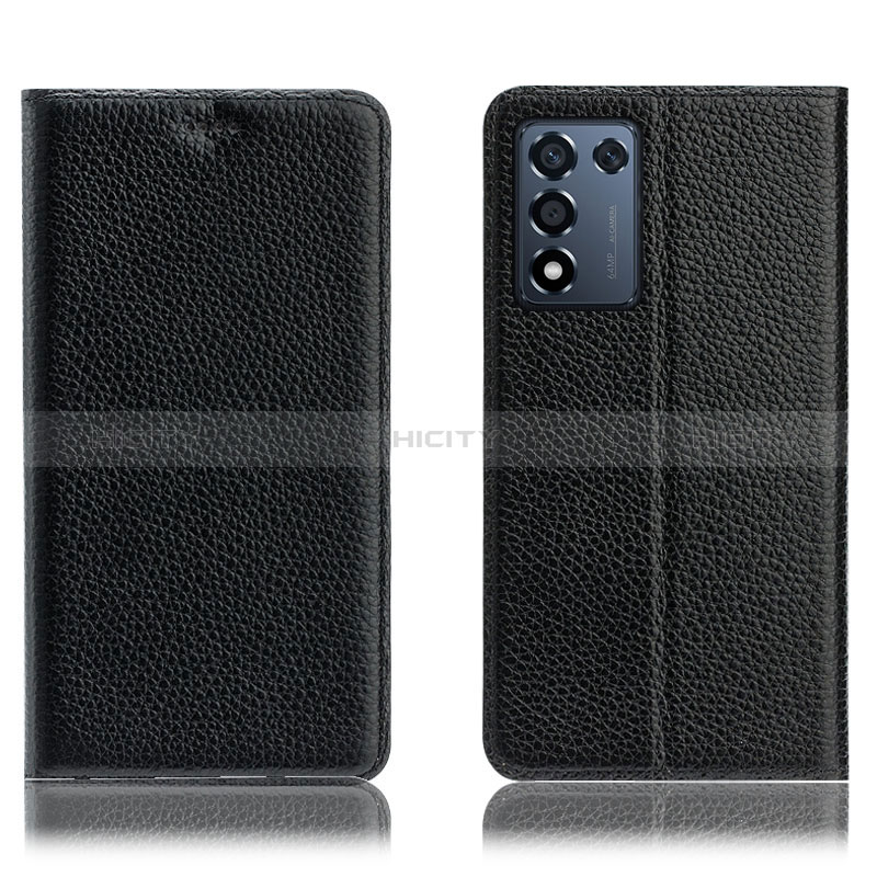 Funda de Cuero Cartera con Soporte Carcasa H02P para Oppo K9S 5G Negro