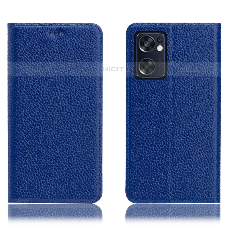 Funda de Cuero Cartera con Soporte Carcasa H02P para Oppo Reno7 SE 5G