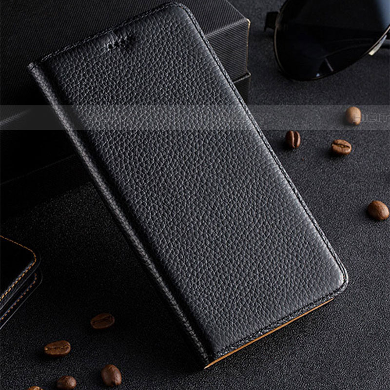 Funda de Cuero Cartera con Soporte Carcasa H02P para Samsung Galaxy A52 4G Negro