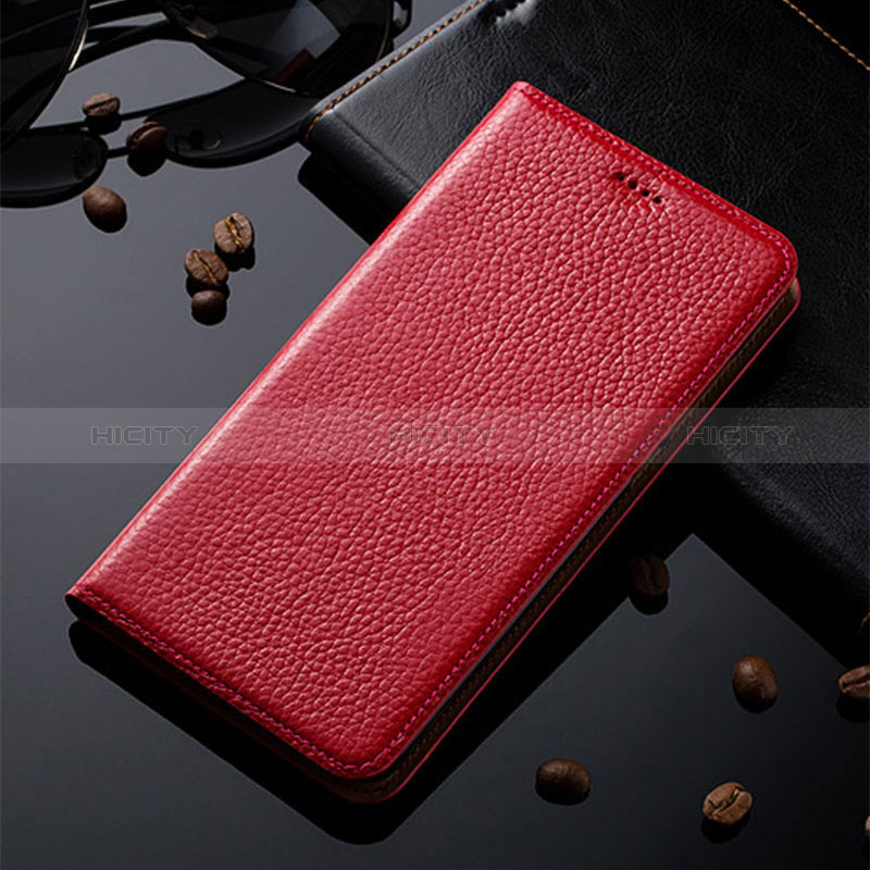 Funda de Cuero Cartera con Soporte Carcasa H02P para Xiaomi Redmi Note 12 Pro 5G Rojo