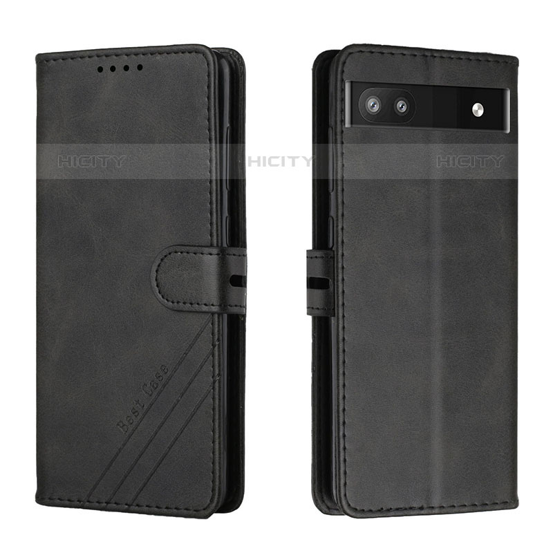 Funda de Cuero Cartera con Soporte Carcasa H02X para Google Pixel 6a 5G Negro