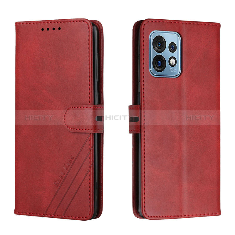 Funda de Cuero Cartera con Soporte Carcasa H02X para Motorola Moto Edge Plus (2023) 5G Rojo