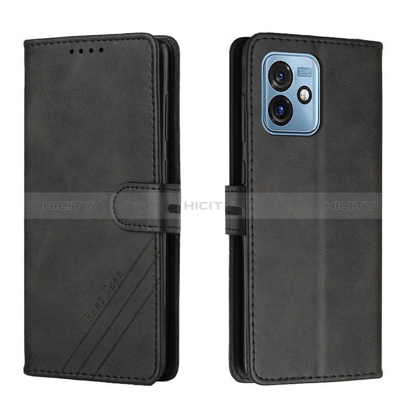 Funda de Cuero Cartera con Soporte Carcasa H02X para Motorola Moto G 5G (2023) Negro