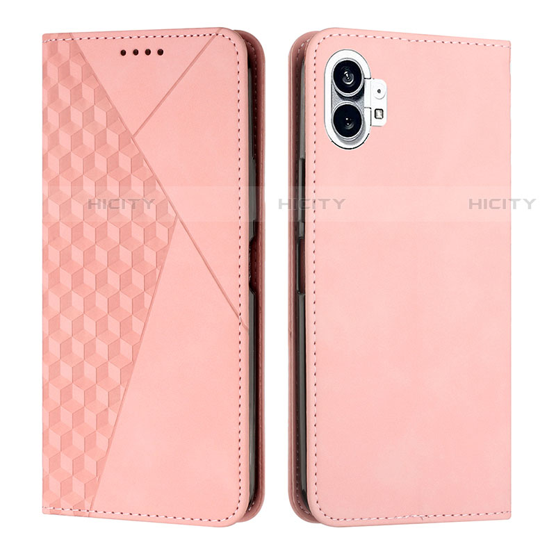 Funda de Cuero Cartera con Soporte Carcasa H02X para Nothing Phone 1 Oro Rosa