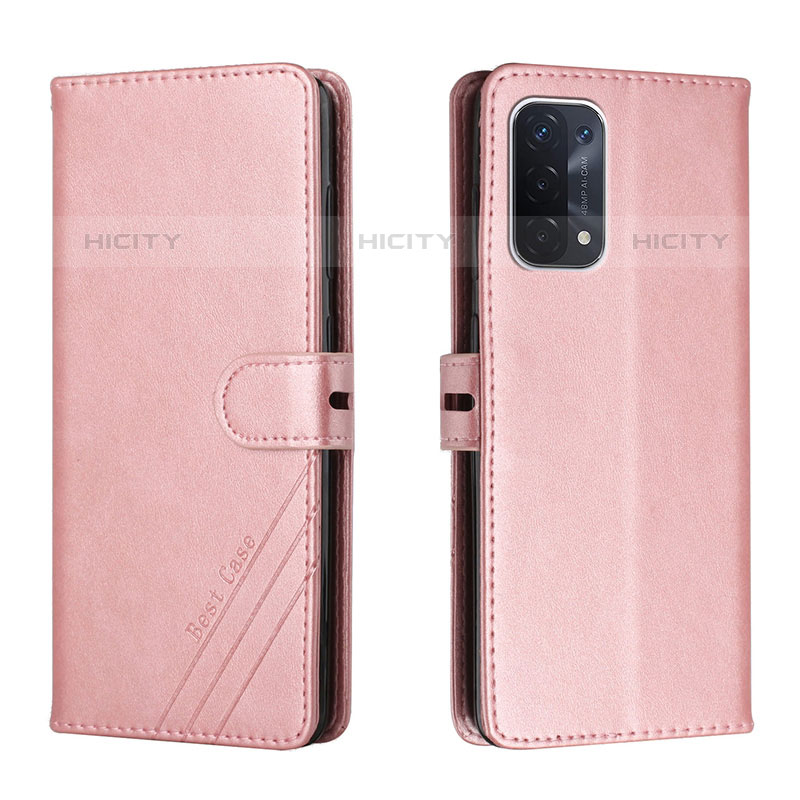 Funda de Cuero Cartera con Soporte Carcasa H02X para OnePlus Nord N200 5G Oro Rosa