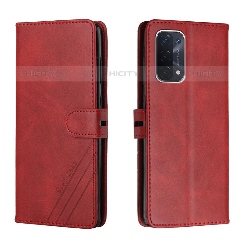 Funda de Cuero Cartera con Soporte Carcasa H02X para OnePlus Nord N200 5G Rojo