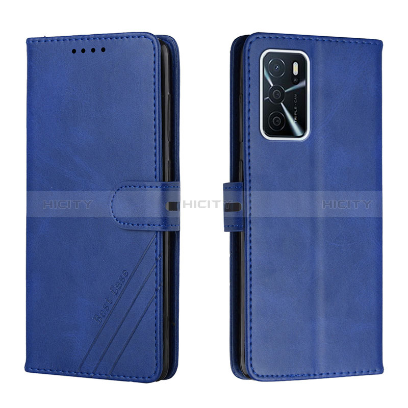 Funda de Cuero Cartera con Soporte Carcasa H02X para Oppo A56 5G Azul